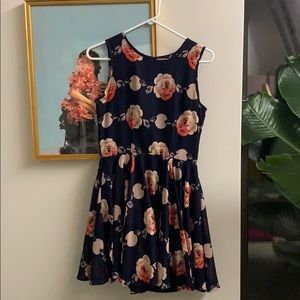 Floral multi-colored sleeveless dress